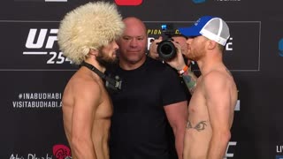 Битва взглядов Хабиба и Гэтжи перед UFC 254